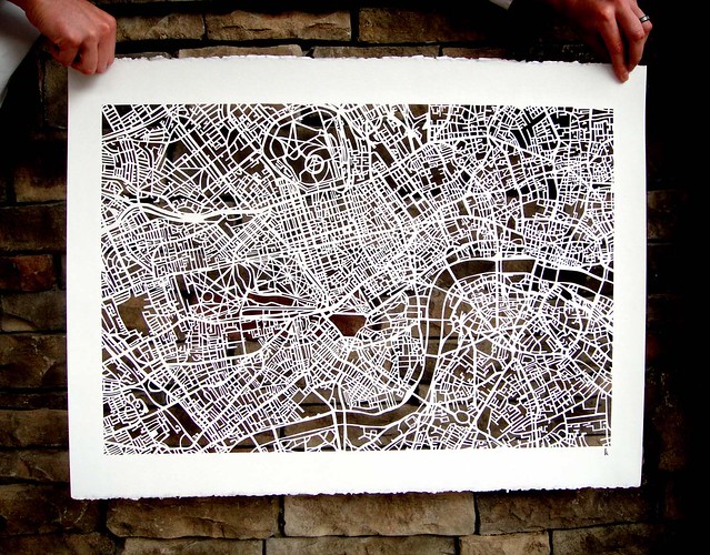 london mapcut on white