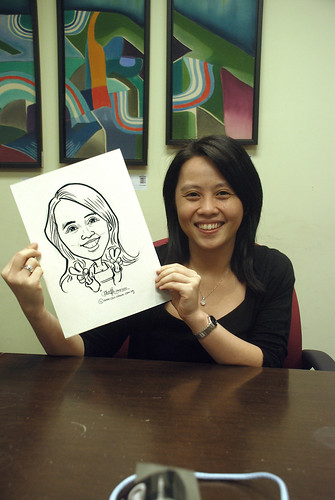Caricature live sketching @ UOB Finance Division - 9