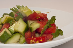 Tomate-Gurken-Salat