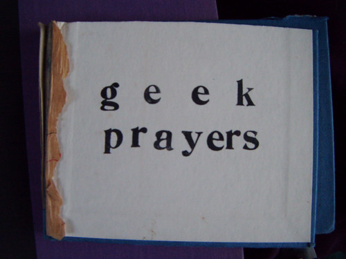 outside front cover of geek prayers
