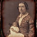 Mother with Possesibly Deceased Infant, 1/6th-Plate Daguerreotype, "Taken September 12th, 1854. Child was 28 days old."