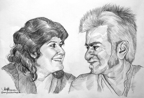 couple portraits in pencil 27012011