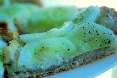 Cucumber-Feta Toasts