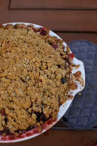 cherry crumble pie, gluten-free