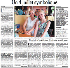 4th of July Article in Le Dauphiné Libéré, 2 July 2010