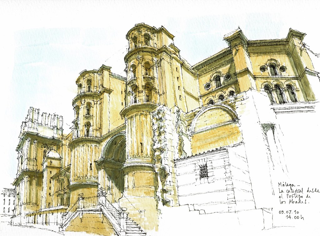 Málaga, cathedral, south facade