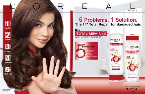 Just by taking Anne Curtis as L'Oreal Total Repair 5's image model took my