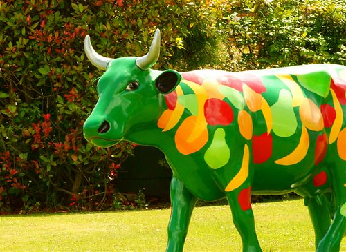 A Vegetarian Cow Made of Vegetables and Fruits
