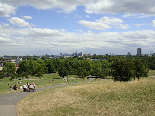 Vista desde Primrose Hill con la ciudad al fondo