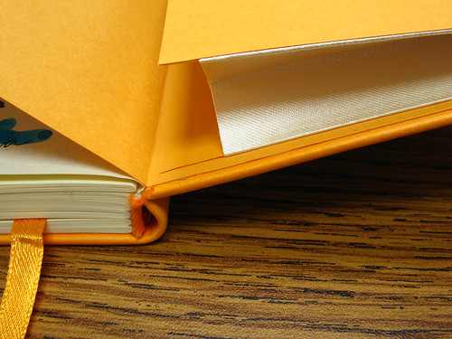 Binding, bookmark, pocket, cover: parts of a Rhodia web notebook (&quot;webbie&quot;)