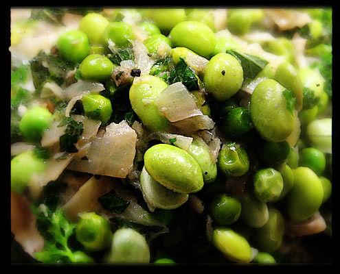 Cod with Mixed Peas in Cider