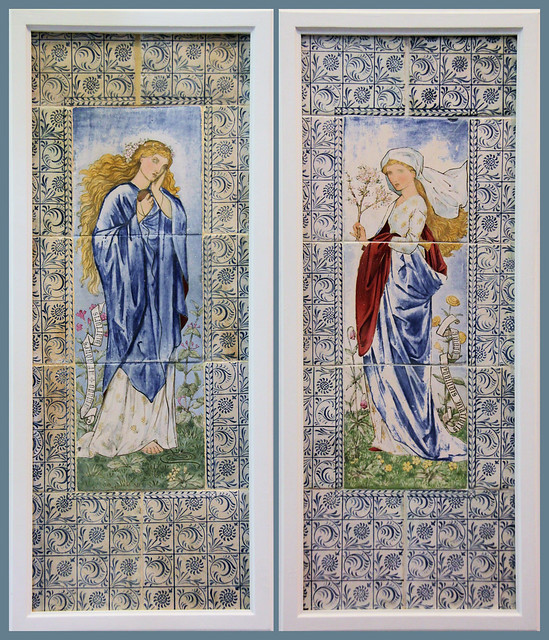 Ariadne and Phyllis from Chaucer's "The Legend of Good Women" - designed by Burne-Jones and William Morris, 1870