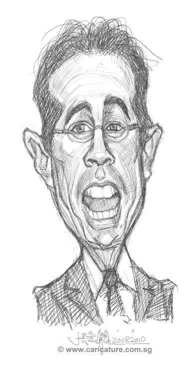 digital caricature of Jerry Seinfeld - 1 small