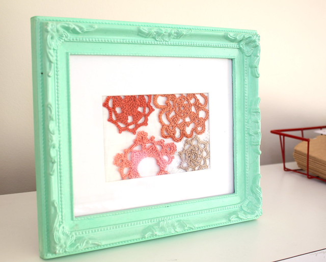 framed crochet motifs