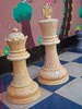 Big Chess Pieces In Marble Motive