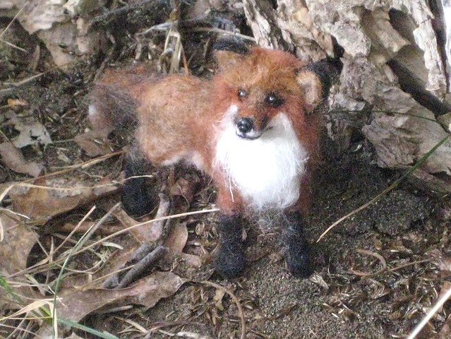 NEEDLE FELTED FOX SCULPTURE~by GOURMET FELTED~MEGAN~WILDLIFE SERIES by Gourmet Felted