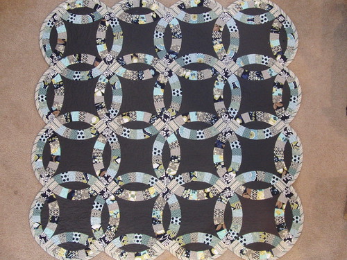 Finished Double Wedding Ring Quilt (Front) - Modern Meadow & Hope Valley by theplaidscottie