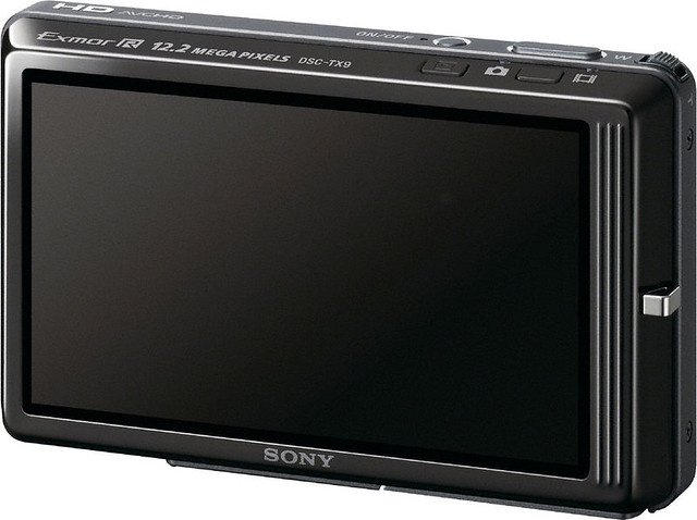 cámara digital Sony TX9 3D pantalla