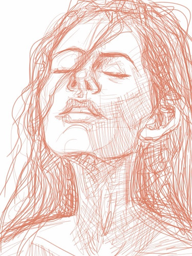 digital sketch studies of Megan Fox 2a on iPad SketchBook Pro