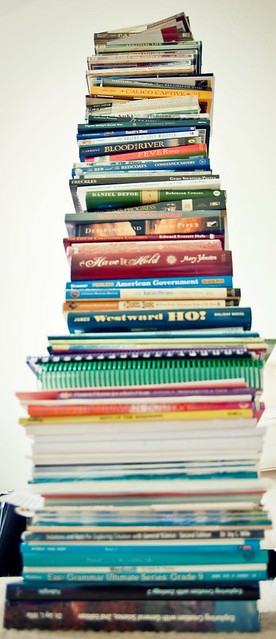 tall stack of Books
