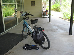 My comfort bike with grocery bag pannier