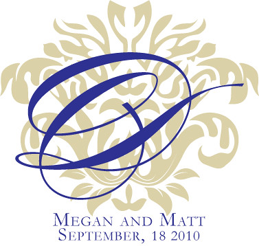 Custom Wedding Monogram Megan really wanted to incorporate magenta though
