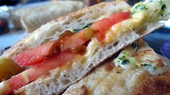 young augustine's - heirloom tomato sandwich bisected