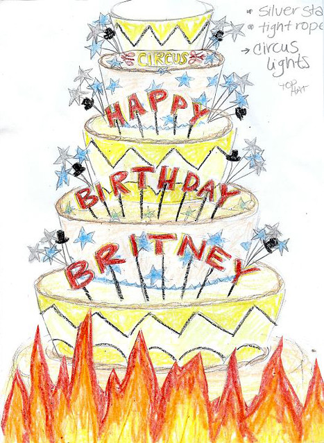 birthday cake sketch. Britney Spears Circus Tour Birthday Cake Good Morning America Sketch by Tony 