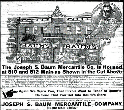 Ad for Joseph S. Baum Merchantile Company