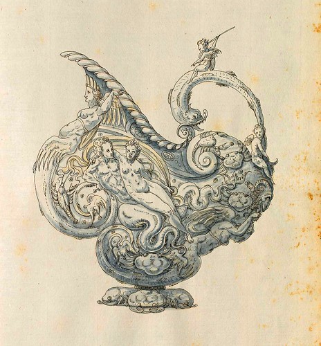 017-Escanciador de liquidos-Entwürfe für Prunkgefäße in Silber mit Gold-BSB Cod.icon.  199 -1560–1565- Erasmus Hornick
