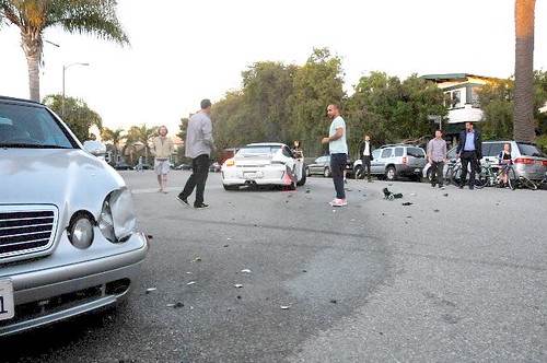 Porsche GT3 Crash Venice Beach California