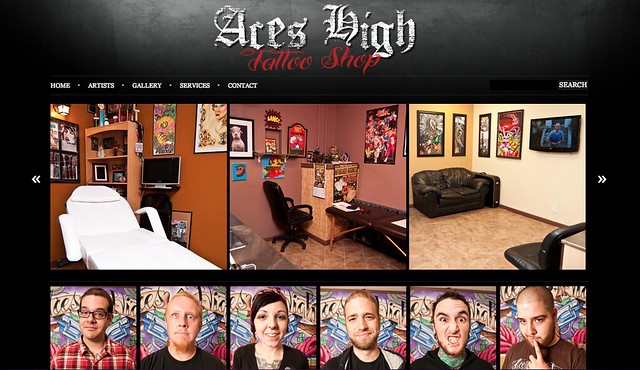 Aces High Tattoo Shop New Website and Shop Photos by Chris Martin 
