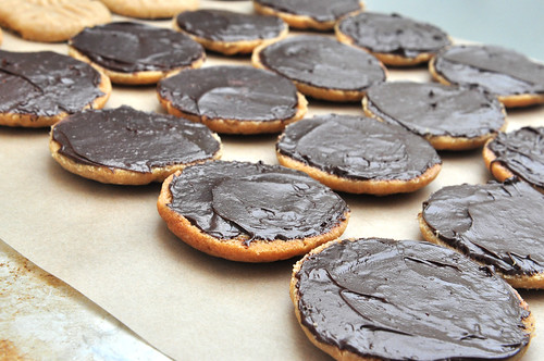 Peanut Butter Cookies - Chocolate Coating