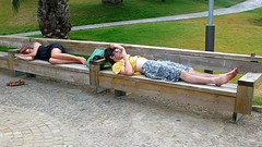 Durmiendo en Montjuïc