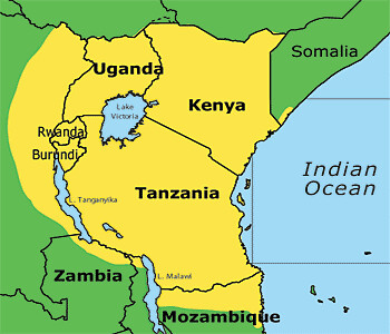 Map of the Swahili Language