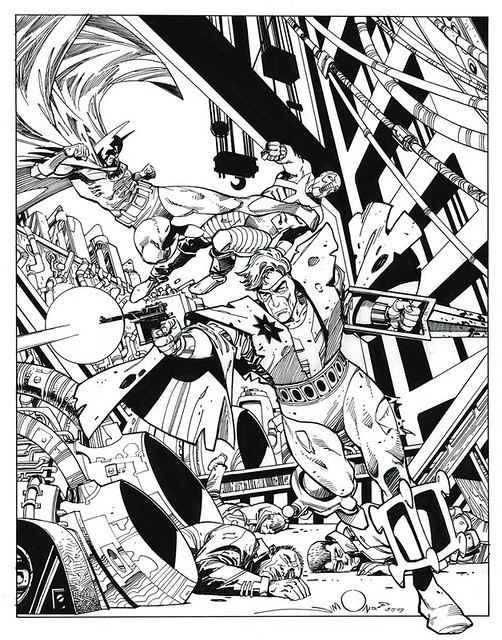 Walt Simonson Manhunter commission from David Mandel ComicArtFans