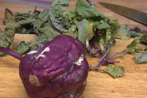 even the very old kohlrabi can contribute, here