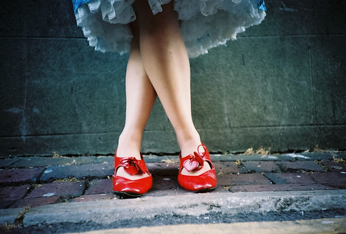 Frilly Dress Red Shoes