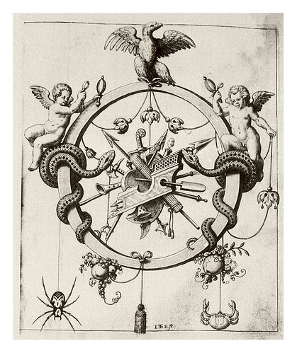014-Letra O-La serpiente-Neiw Kunstliches Alphabet 1595- Johann Theodor de Bry