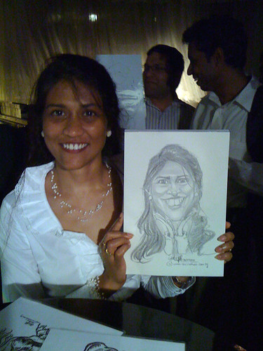 caricature live sketching for RBS 14 July 2010 - 8