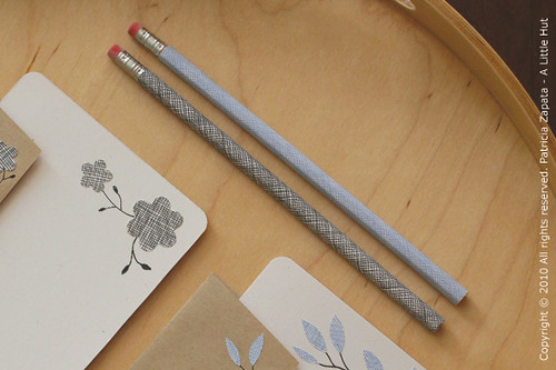 pencils covered with security envelope paper
