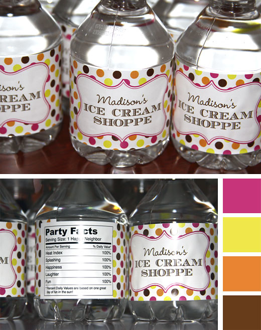  Andrea and I started with the Sweet Shoppe water bottle label, 