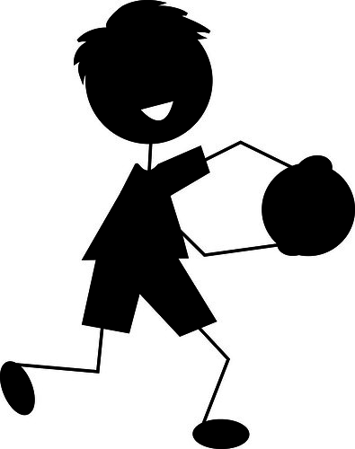 Clipart Cartoon Boy. Playing Ball · Clip