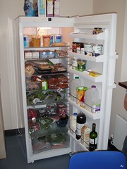 The fridge of a flat of rugby players