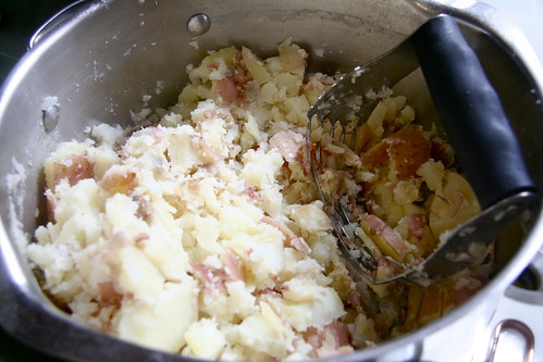 Smashing Potatoes for Potato Salad