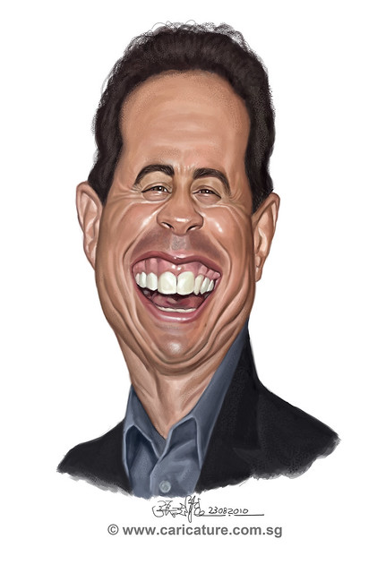 digital caricature of Jerry Seinfeld