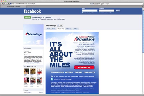 AAdvantage joins Facebook