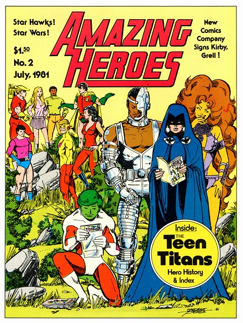 Amazing Heroes 2 1981 Teen Titans cover by George Perez