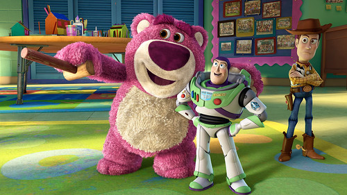 Lotso, Buzz and Woody in "Toy Story 3"