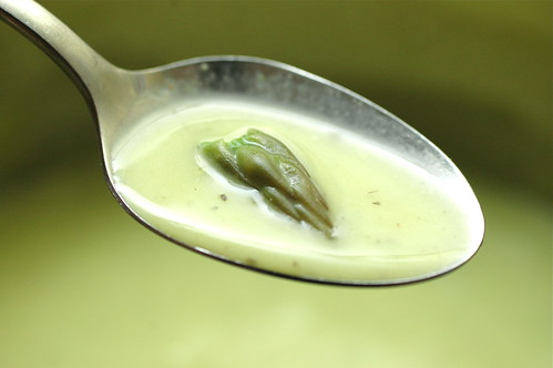 garlic scape asparagus cream soup!